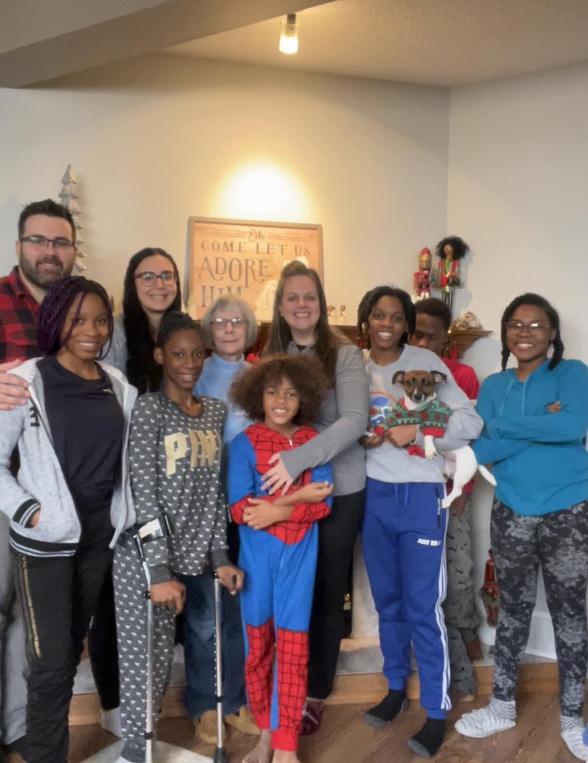 The West family gathered together for Christmas in Canada, 2022